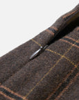 EP YAYING Wool A-Line Brown Plaid Tweed Mini Skirt