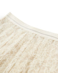 YAYING Box-Pleat A-Line Embroidered Skirt