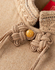 YAYING Beige Embroidered Shirt