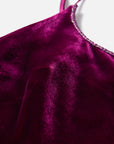 EP YAYING Blue Label Wine Red Slip Dress
