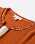 EP YAYING Faux Two-Piece Wool-Cashmere Color-Block Knit Top
