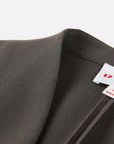 Triacetate Mock Two-Piece Collarless Blazer Jacket