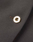 Triacetate Mock Two-Piece Collarless Blazer Jacket