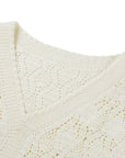 YAYING White Textured Knit Top