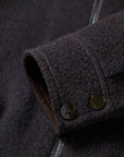 EP YAYING Wool-Yak Down Lapel Brown Jacket