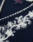 EP YAYING V-Neck Embroidered Cashmere Knit Vest