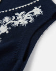 EP YAYING V-Neck Embroidered Cashmere Knit Vest