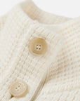 EP YAYING Pure White Cashmere Stand-Collar Drawstring Cardigan