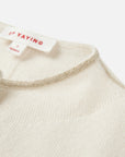 EP YAYING Mock-Neck Sequin Jacquard Cashmere Cardigan