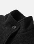 EP YAYING Blue Label Stand-Collar Tie Embroidered Wool Coat