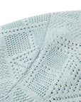 YAYING Light Blue Short Sleeve Knit Top