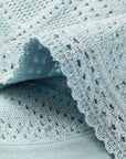 YAYING Light Blue Short Sleeve Knit Top