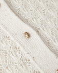 EP YAYING Blue Label Silk Wool Cashmere Ruffle-Collar Sweater