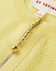 EP YAYING Linen Blended Round Neck Knit Cardigan