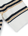 YAYING Striped Short Sleeve Knitwear