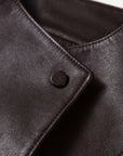 EP YAYING Sleek Modern Fitted Leather Jacket