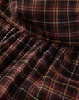 YAYING Plaid Wrap Bow-Collar Top