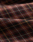 YAYING Plaid Wrap Bow-Collar Top