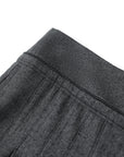 YAYING Twill Wool Straight-Leg Pants