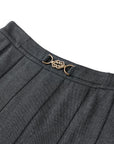 YAYING Wool Pleated Midi Skirt