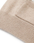 YAYING Oatmeal Embroidered Wool Cashmere Cardigan