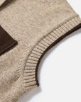 EP YAYING Relaxed-Fit Geometric Jacquard Yak Wool Vest