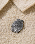 EP YAYING Blue Label Wool Tweed Long Coat