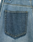 EP YAYING Cotton Linen Patchwork Jeans