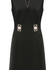 YAYING Embellished Sleeveless A-Line Dress