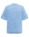 YAYING Blue Lace Knit Top