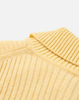 EP YAYING Colorful Button Ribbed Stand-Collar Cardigan