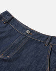 EP YAYING Linen-Lyocell High-Waist Wide-Leg Cropped Denim Pant