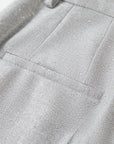EP YAYING Blue Label Silk-Wool Wide-Leg Pants