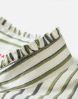 EP YAYING Green Stripe Ruffle Collar Blouse