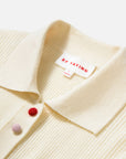 EP YAYING Polo Collar Waist-Fitted Cardigan