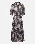 EP YAYING Silk Lantern Sleeve Dress EGKIS4613AP