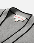 EP YAYING Cotton Cashmere Blended V-Neck Color-Block Knit Cardigan