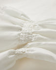 EP YAYING Lace-Splice Gathered High-Neck Blouse