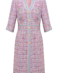 YAYING Pink Tweed Dress