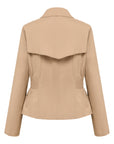 YAYING Wool-Silk Blend Cinched Waist Coat