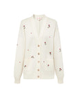 EP YAYING Hand-Embroidered Split Knit Cardigan