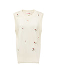 EP YAYING Hand-Embroidered Knit Vest