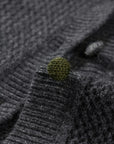 YAYING Crew Neck Flocked Cashmere Knit Cardigan