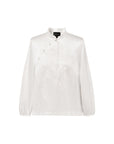 EP YAYING Neo-Chinese Silk Embroidered Stand Collar Shirt