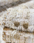 EP YAYING Light Gold Handcrafted Tweed Short Jacket