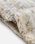 EP YAYING Light Gold Handcrafted Tweed Short Jacket