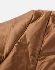 EP YAYING Brown Fitted Puffer Jacket
