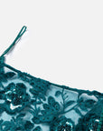 EP YAYING Teal Lace Sleeveless Dress