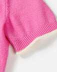 EP YAYING Stand Collar Cashmere Polo Sweater
