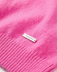 EP YAYING Stand Collar Cashmere Polo Sweater